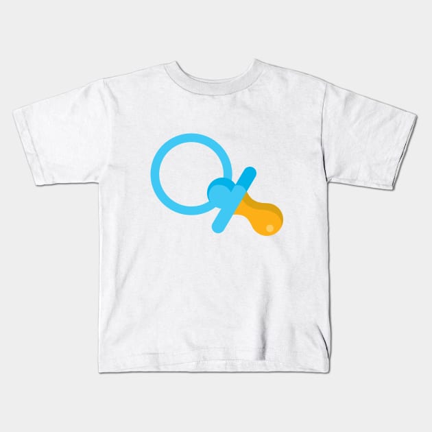 Blue Pacifier Baby Boy Kids T-Shirt by Inogitna Designs